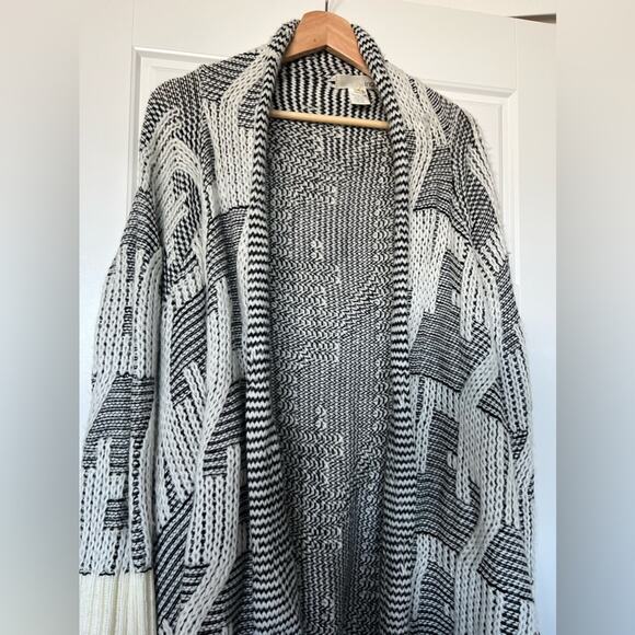 Aniina Knit Handkerchief Cut Open Sweater, Belted Size Large - Picture 2 of 9